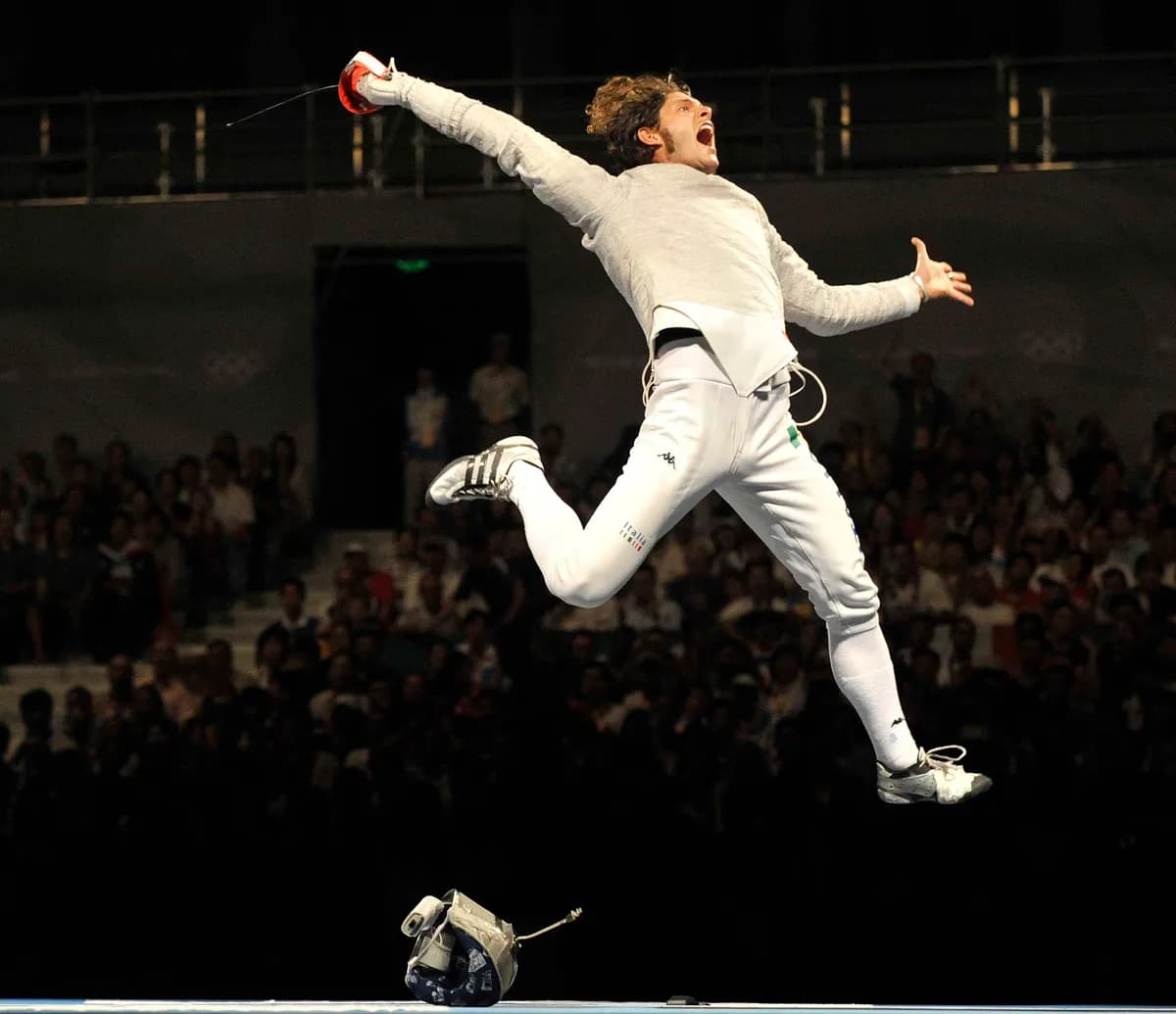Aldo Montano, men's team sabre, at the Games of the XXIX Olympiad, Beijing