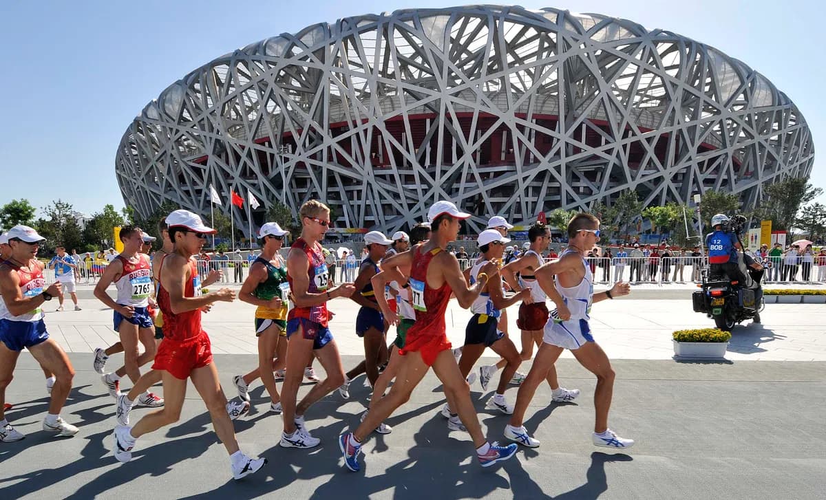 Ivano Brugnetti, race walk, at the Games of the XXIX Olympiad, Beijing