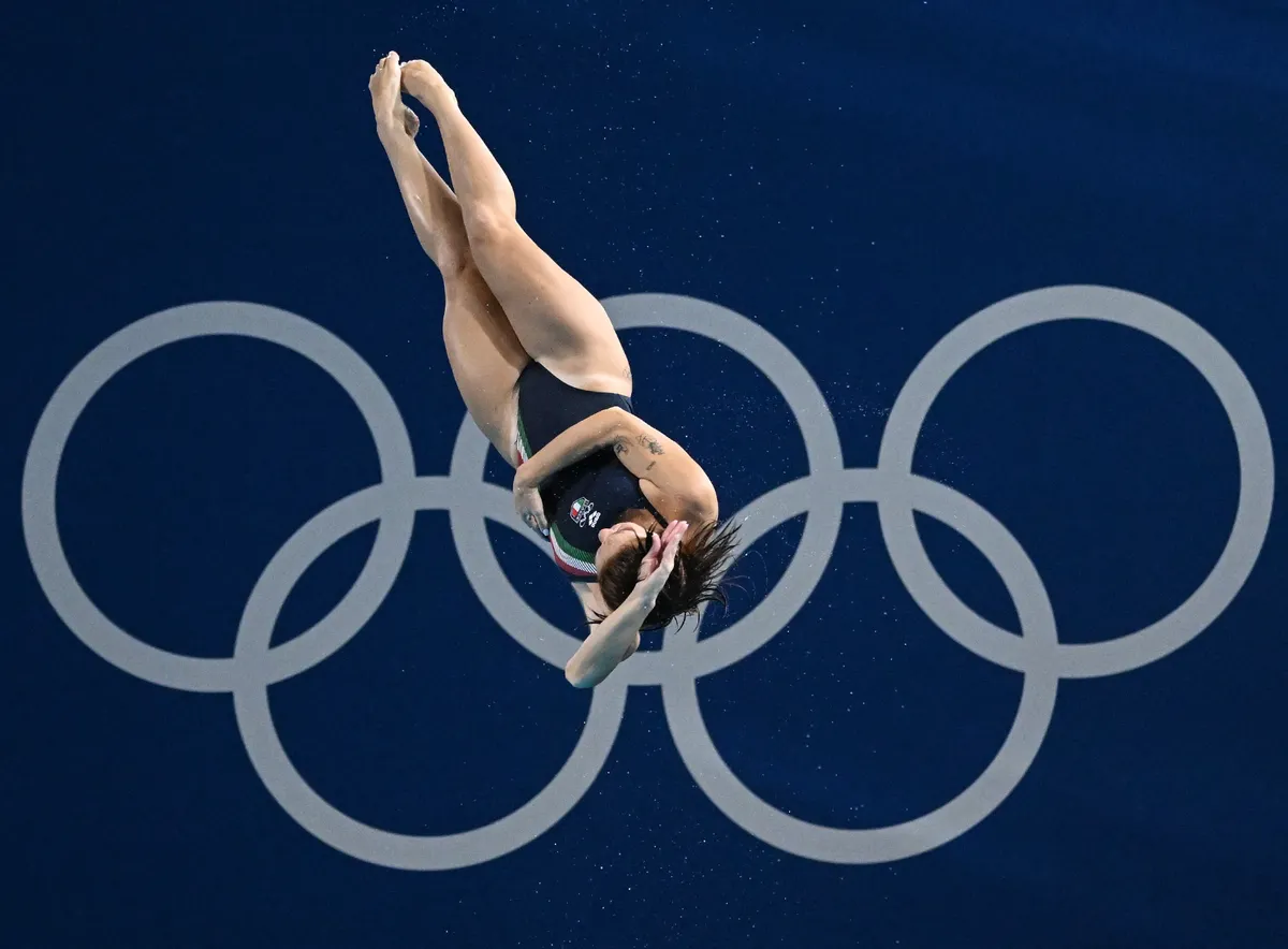 Chiara Pellacani, women's 3 m springboard, at the Games of the XXXIII Olympiad, Paris