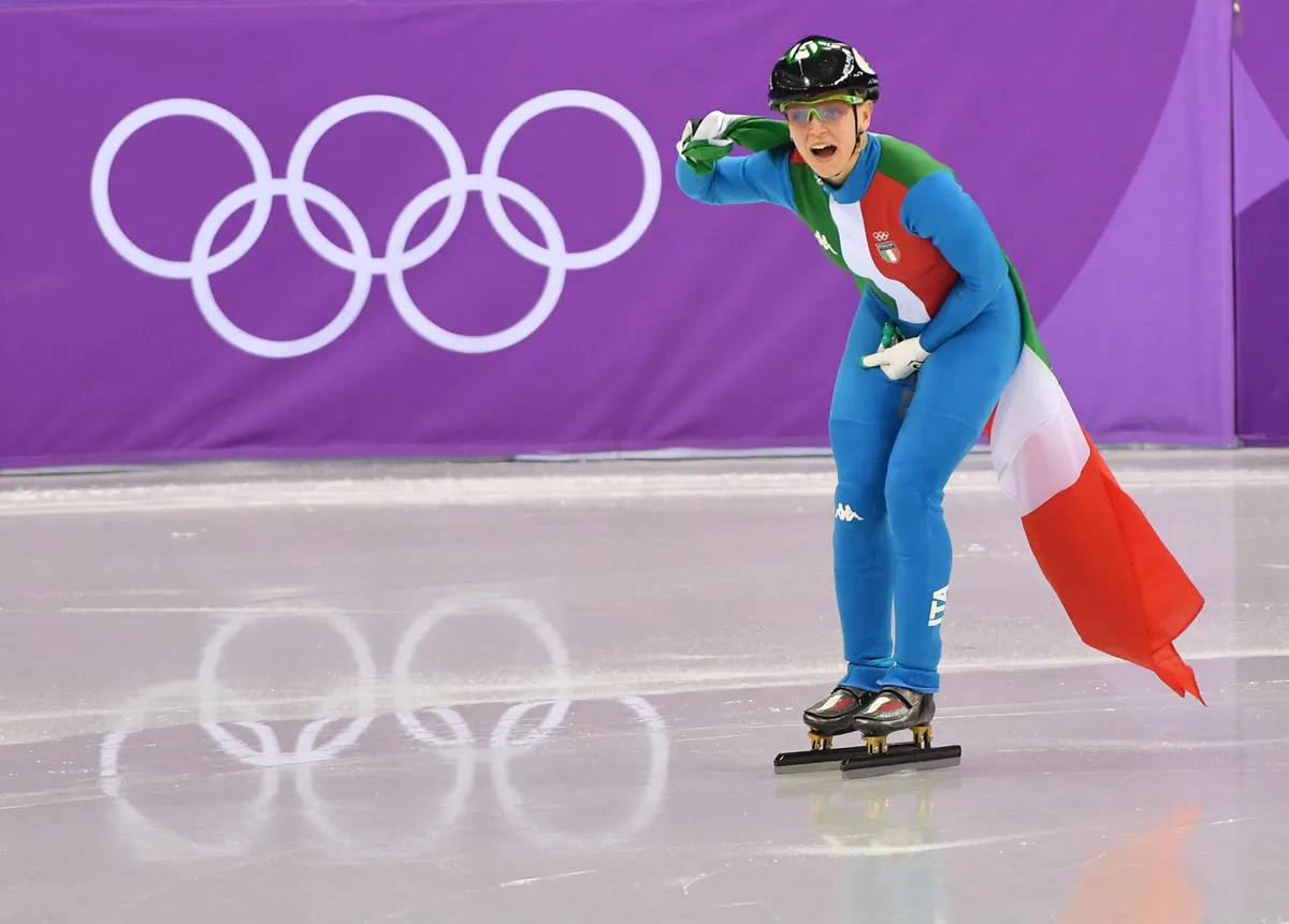 Arianna Fontana, women's 500 m, at the XXIII Olympic Winter Games, PyeongChang